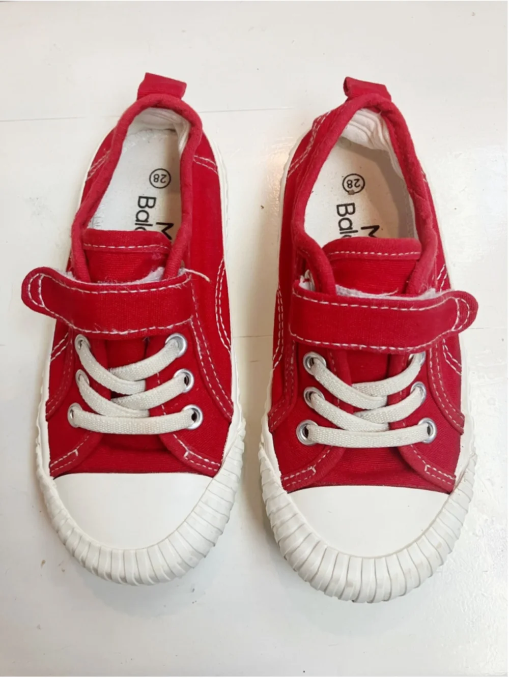 Mini Balabala Unisex Red Canvas Rubber Cap-toe Sneakers SZ 11 School Play Casual